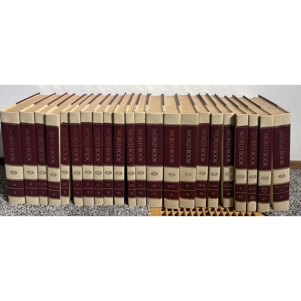World Book Encyclopedia Complete 22 Volume Set 1986 Hardcover Vintage Homeschool